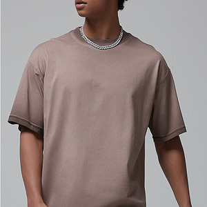 Camiseta Vintage con Lavado Ácido para Hombre, Verano, 360 GSM, Lisa, Manga Corta, Talla Grande, Oversize - Product Image 3