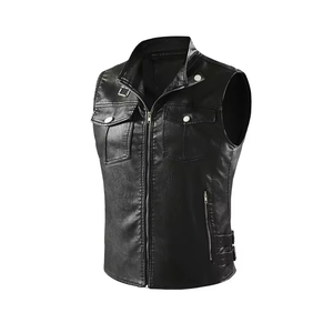 Chaleco de Cuero Estilo Vaquero Occidental 2026, Transpirable, Impermeable, Resistente al Viento, Reversible, para Hombre - Product Image 2