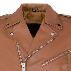 Chaqueta de Cuero Personalizada de Alta Calidad para Hombre, para Invierno, Diseño Sólido, Estilo Casual con Cuello Alto, Nuevo Estilo y Logotipo en el Frente - Product Image 5