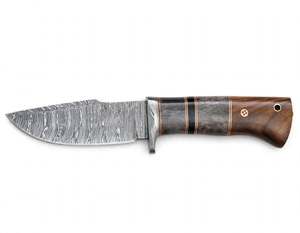 Couteau à découper artisanal en acier Damas avec manche en bois de corne, outil de cuisine - Product Image 2