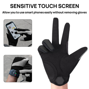 Gants de cyclisme sur mesure respirants, antidérapants, compatibles écran tactile, avec sangle de poignet réglable, pour l'été - Product Image 3