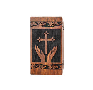 Super qualifier urne en bois faite à la main en gros urnes de crémation fournitures funéraires urnes en bois pour cendres humaines adulte - Product Image 3