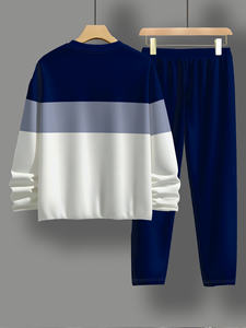 Conjunto de Hombre de Alta Calidad al por Mayor de Fábrica, Otoño Invierno, Código Europeo, Tejido de Algodón, Cuello Alto, Lavado Digital, LOGO Personalizado - Product Image 4
