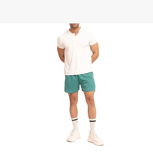 Pantalones Cortos Deportivos de Lana para Hombre, Personalizados al por Mayor, de Color Sólido, para Entrenamiento, Running, Secado Rápido, Gimnasio, Fitness - Product Image 2