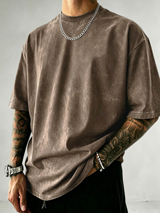Camiseta Extra Grande Personalizada para Hombre, Estilo Vintage, Lavado Ácido, con Logotipo Impreso, 100% Algodón, Ecológica y Transpirable, Ropa Casual Urbana - Product Image 6
