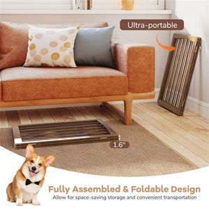 Recinto per Animali Domestici in Legno Marrone 160x76 cm, Gabbia Impermeabile in Acciaio/Metallo per Polli da Interno/Esterno - Product Image 6