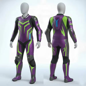 ชุดขับขี่มอเตอร์ไซค์หนังวัวแท้กันลม ราคาส่งถูก ชุดแข่งรถมอเตอร์ไซค์ไซส์ใหญ่ สีเหลือง - Product Image 6