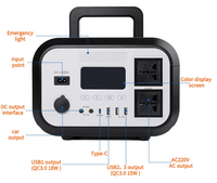 Centrale Électrique Portable Haute Qualité 600W Batterie LiFePO4 576Wh Rechargeable par Panneau Solaire pour Camping Extérieur Maison VR Allume-Cigare Pur