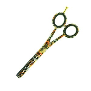Professional <b>Left</b>-<b>Handed</b> Barber <b>Scissors</b> Alloy Blade Stainless Steel Long Handle Thinning <b>Scissors</b> for Salon Hair - Product Image 3