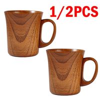 Mug de camping en bois au design nordique écologique avec poignée pour la randonnée, la survie en plein air et les pique-niques à la maison
