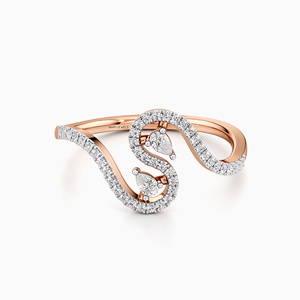 Bague ouverte en forme de poire de luxe avec diamant de laboratoire pour femme, en or 10K 14K 18K ou argent 925 935, bijoux fins - Product Image 3