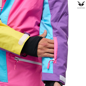 Nouvelle Arrivée Combinaison de Ski Monopièce Personnalisée Imperméable Couleurs Néon Qualité Supérieure en Polyester Coupe-Vent avec Fermeture Éclair et Doublure Polaire - Product Image 5