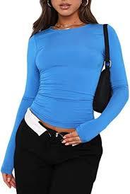 Camiseta corta de seda de leche para mujer, estilo dulce, cuello redondo, ajuste ceñido, manga corta, color liso, ideal para el verano. - Product Image 4