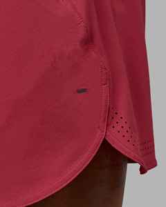 Pantalones Cortos Deportivos para Hombre, Color Rojo Sólido, Cintura Elástica, Secado Rápido, Tejido, Corte Medio, con Bolsillos - Product Image 6