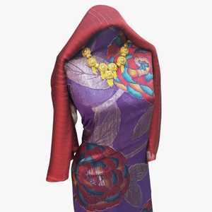 Lo último en tela de gasa ligera de Color melocotón con piedra dorada Fransawi de seda Lisa Jacquard para mujeres y niñas vestidos musulmanes - Product Image 4