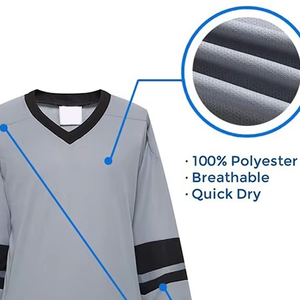 Best Price <b>Fan</b> Jersey Quick Dry Long Sleeve Training Sportswear Customizable Team Sublimation Printing Logo <b>Ice</b> Hockey Jersey - Product Image 3
