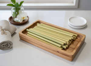 Individually Wrapped Wholesale Natural Bamboo Drinking Straws 200mm Length Environmentally Friendly for <b>Bubble</b> Tea - Product Image 5