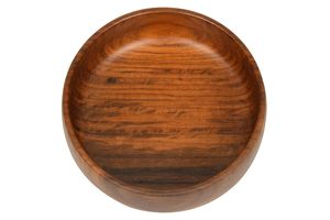 Bol à salade en bois poli artisanal de qualité supérieure, bord naturel, minimaliste, compatible lave-vaisselle, bol de service pour fruits, écologique - Product Image 3