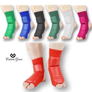 Protège-pieds élastiques OEM en gros pour cheville et voûte plantaire, coussinets de protection pour MMA, Kickboxing, Muay Thai, équipement d'entraînement d'arts martiaux - Product Image 1