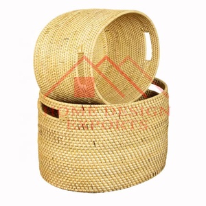 Corbeille Morden de conception nordique pour la décoration intérieure Panier à vêtements de rangement en rotin et bambou de haute qualité pour la lessive - Product Image 5