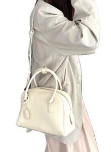 Royaa Genuine Leather Lightweight Fashion Women's <b>Double</b> Top Handle Crossbody Handbag Zipper Closure Water Resistant Portable - Product Image 2