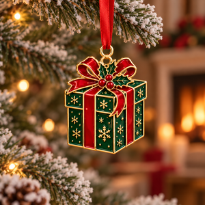 Aluminum <b>Christmas</b> Ornaments Custom Engraved Logo Lightweight <b>Tree</b> Hanging Decoration Wholesale - Product Image 2