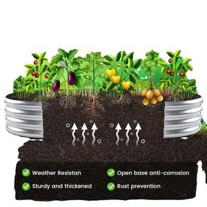 High Quality Galvanized Stainless Steel <b>Metal</b> <b>Raised</b> Garden <b>Bed</b> OEM ODM Outdoor Gardening Equipment Factory Price Wholesaler - Product Image 2