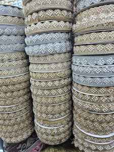 Ribete de encaje metálico con lentejuelas bordadas para prendas de vestir, ofertas al por mayor - Product Image 5