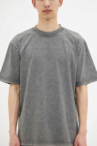 Camiseta Personalizada con Nombre y Logotipo, Estampado Personalizado, Lavado Ácido, Estilo Desgastado, Manga Corta, Cuello Redondo Unisex - Product Image 2