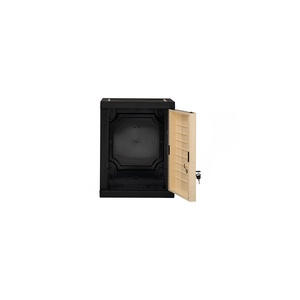 Meuble de rangement cubique moderne en PVC beige et noir avec serrure pour bureau à domicile - Product Image 3