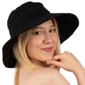Sombrero de algodón para exteriores con ala suave, protección solar, ideal para pesca, camping, senderismo, playa, vacaciones y aventuras. - Product Image 3