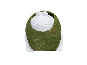 Maceta Decorativa con Forma de Rana Clásica, de Hierro Texturizado Verde y Blanco, Bañada en Oro, para Escritorio/Mesa, Macetas y Decoración de Jardín - Product Image 1