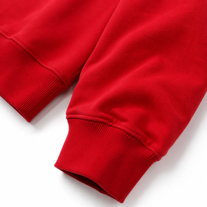 Wholesale OEM ODM Womens Sweatshirts 80% Cotton 20% Polyester 360gsm Red Oversized Blank Crewneck Sweatshirt Casual - Product Image 5
