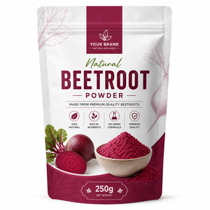 Poudre de Betterave de Qualité Alimentaire 100% Naturelle Qualité Supérieure 250g Alimentation Saine Sauvage Emballée Sous Vide Ingrédient Polyvalent pour la Cuisine - Product Image 1