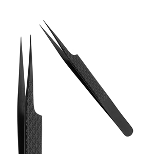 Pinzas para Pestañas con Agarre de Diamante, Herramientas para Pestañas de Acero Inoxidable Antimagnéticas y Duraderas, Personalización Disponible, Stahlmann Pro Punta Fina - Product Image 2