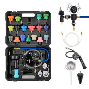 Kit Tester Pressione Liquido Refrigerante 47 Pezzi, Kit Riempimento Radiatore Sottovuoto con 3 Adattatori Metallici Universali per Sistema di Raffreddamento Auto - Product Image 1