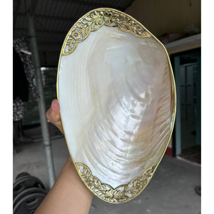 จานเปลือกหอยมุกธรรมชาติสีรุ้งสุดพิเศษ งานฝีมือขัดเงาด้วยมือ ประดับด้วยแสงสีรุ้งสวยงาม - Product Image 5