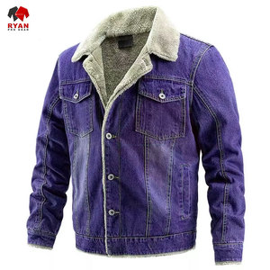 Jeans Casuales de Color Sólido de Alta Calidad para Hombre, Chaquetas de Mezclilla de Manga Larga, Talla Grande - Product Image 2