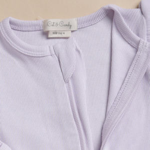 Mameluco con cremallera de bambú elastano de calidad premium-Lavender Fog - Product Image 4