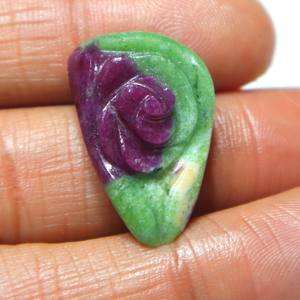 Cabujón de Zoisita Rubí Natural Tallado, Gema de Rubí Tallada a Mano, Piedra Suelta Lisa, Proveedor Mayorista para Joyería - Product Image 1