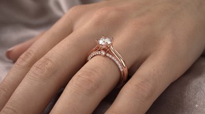 Anillo de Compromiso Solitario de Oro Rosa de 14K con Diamante Cultivado en Laboratorio de 0.50 Quilates, Certificado IGI, Engaste Oculto, Regalo Clásico de Aniversario - Product Image 4