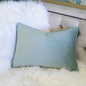 Cuscino Lombare Decorativo Ricamato a Forma di Zucca Blu Nebbia per il Comfort del Sedile - Product Image 4