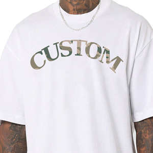 Camiseta Larga Extra Grande con Estampado Personalizado, Ecológica, de Secado Rápido, Transpirable, Mezcla de Bambú/Algodón, Corte Regular, Cuello Redondo, Ropa Casual para Hombre - Product Image 4