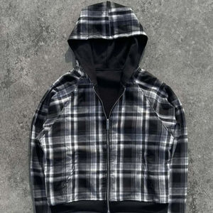 Sudadera con capucha extragrande de doble cara estilo gótico para mujer – Estilo Joker con cremallera para ropa urbana |   Sudadera con capucha de moda coreana para parejas - Product Image 2