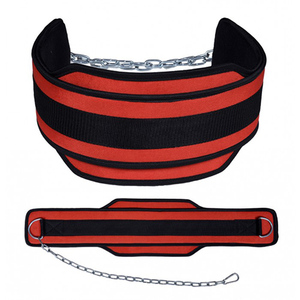 Neoprene Weightlifting Dip <b>Belt</b> Steel <b>Chain</b> Non-Slip Back Waist Support Eco-Friendly Heavy Duty Training Fitness Safety - Product Image 5