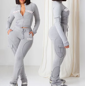 Women's Premium Acid Wash Tracksuit Trendy Streetwear <b>Set</b> Acid Wash Women's Co-Ord Tracksuit Stylish & Comfortable - Product Image 3