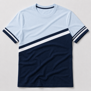 T-shirt décontracté d'été pour femme, respirant, écologique, en jersey 100% coton, col rond, manches courtes, coupe régulière, rayé, taille XXS - Product Image 2