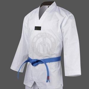 Kimono de Jiu Jitsu de Manga Larga de Algodón con Logotipo Frontal, Ligero y de Alta Calidad, Uniforme de Taekwondo para Artes Marciales, Venta al Por Mayor OEM - Product Image 2