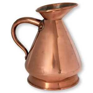 Carafe à eau en cuivre pur avec imprimé floral artistique, pichet artisanal ayurvédique pour la santé, récipient décoratif pour cadeaux - Product Image 2