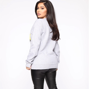 Sudadera Gris de Cuello Redondo para Mujer, Manga Larga, Estampado de Personajes, Estilo Casual, Corte Holgado, Largo Regular, 100% Algodón - Product Image 6